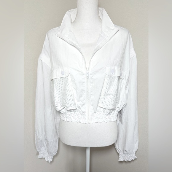 NWT Spiritual Gangster Bridget Crop 2-Way Jacket Vest White Women Large - Picture 2 of 9